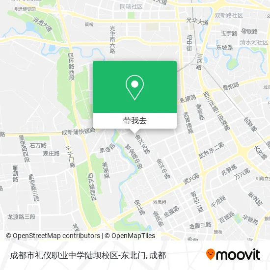 成都市礼仪职业中学陆坝校区-东北门地图