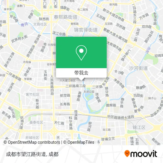 成都市望江路街道地图