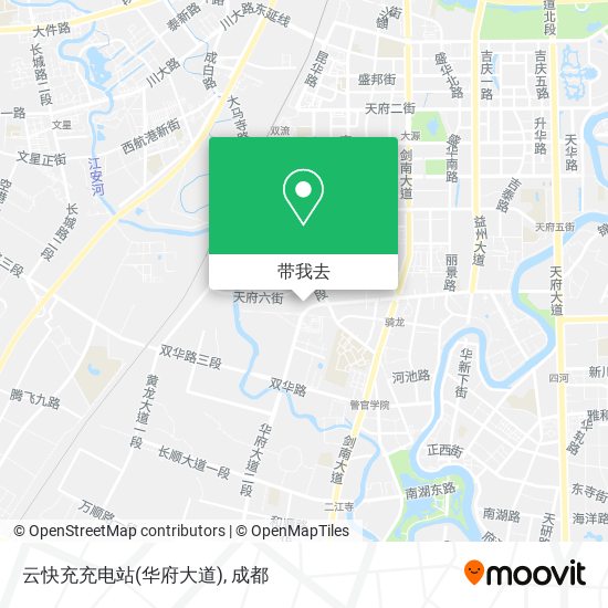 云快充充电站(华府大道)地图