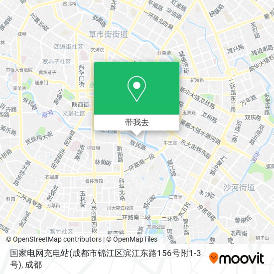 国家电网充电站(成都市锦江区滨江东路156号附1-3号)地图