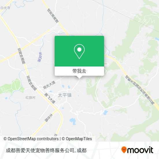 成都善爱天使宠物善终服务公司地图