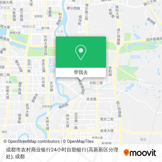 成都市农村商业银行24小时自助银行(高新新区分理处)地图