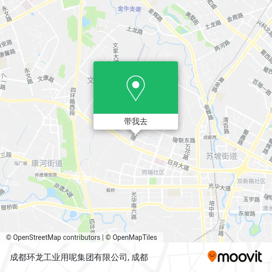 成都环龙工业用呢集团有限公司地图