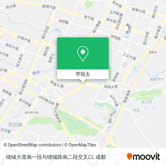 绕城大道南一段与绕城路南二段交叉口地图