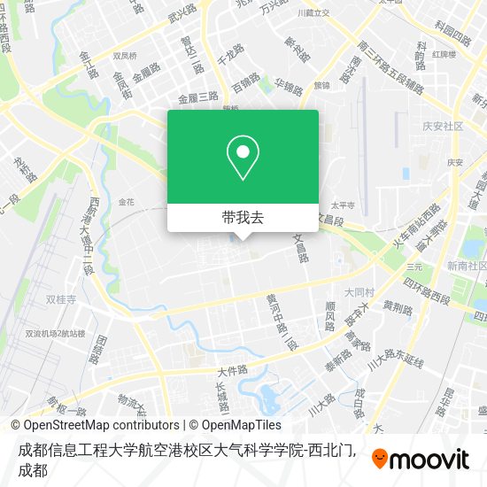 成都信息工程大学航空港校区大气科学学院-西北门地图