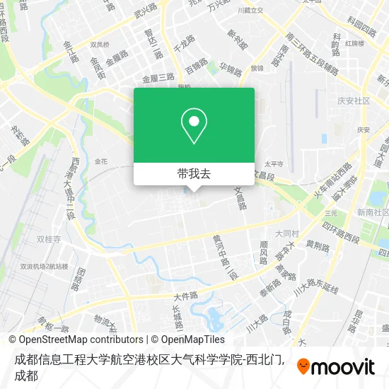 成都信息工程大学航空港校区大气科学学院-西北门地图