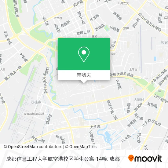 成都信息工程大学航空港校区学生公寓-14幢地图
