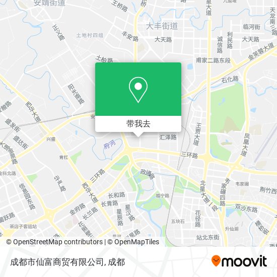 成都市仙富商贸有限公司地图