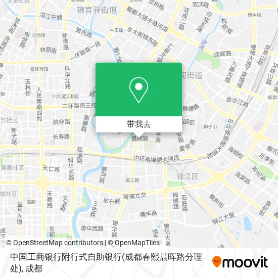 中国工商银行附行式自助银行(成都春熙晨晖路分理处)地图