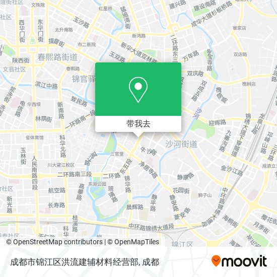成都市锦江区洪流建辅材料经营部地图