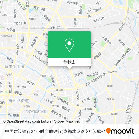 中国建设银行24小时自助银行(成都建设路支行)地图