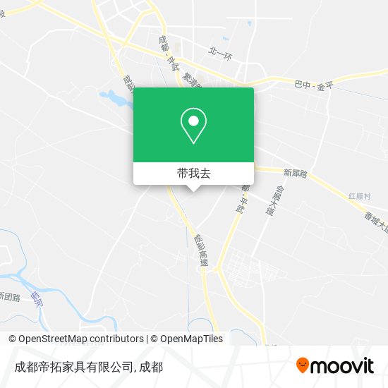 成都帝拓家具有限公司地图
