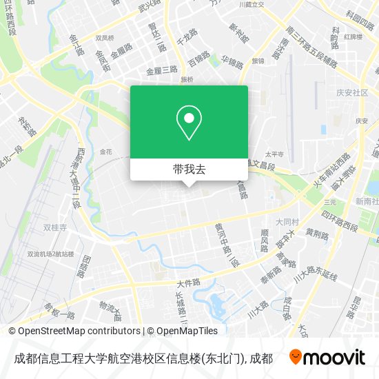 成都信息工程大学航空港校区信息楼(东北门)地图