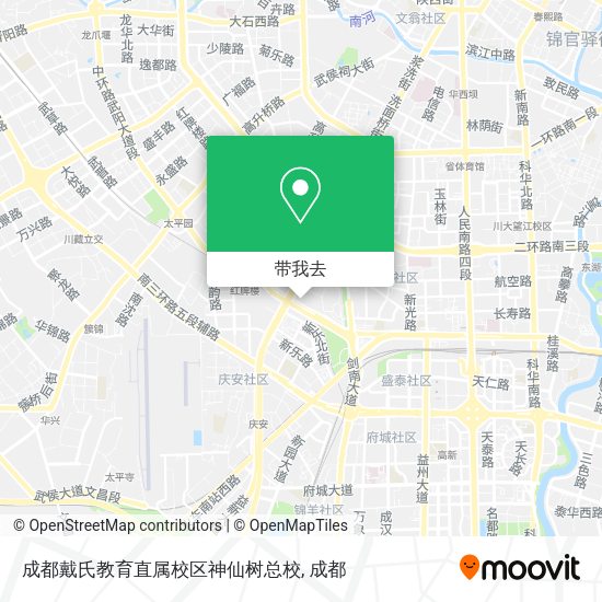 成都戴氏教育直属校区神仙树总校地图