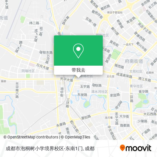 成都市泡桐树小学境界校区-东南1门地图