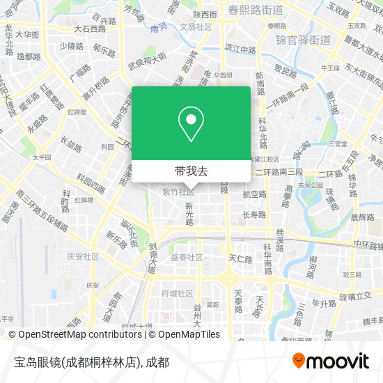 宝岛眼镜(成都桐梓林店)地图