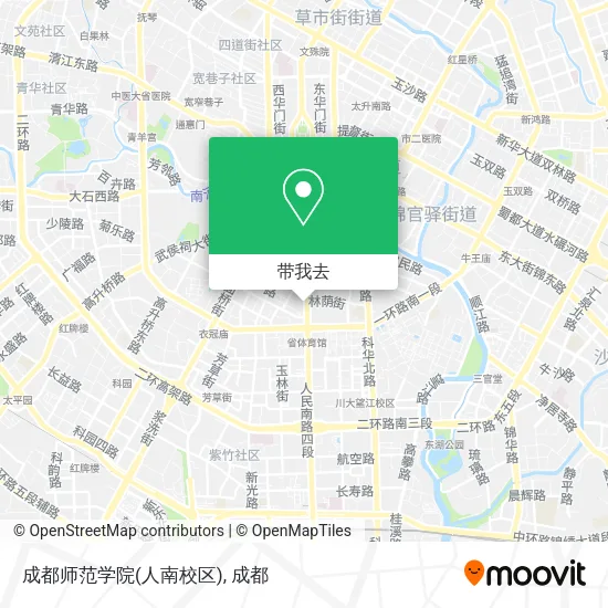 成都师范学院(人南校区)地图
