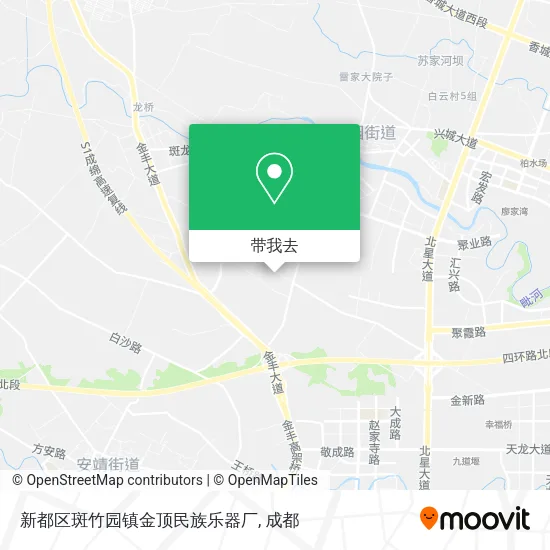 新都区斑竹园镇金顶民族乐器厂地图