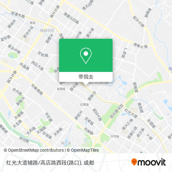 红光大道辅路/高店路西段(路口)地图