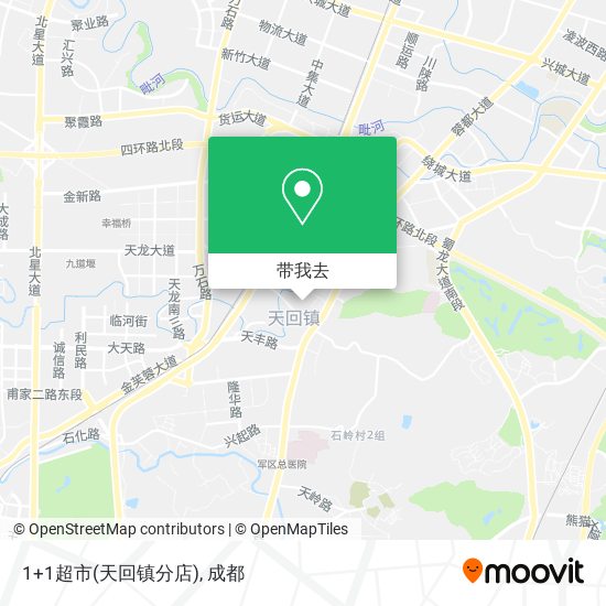 1+1超市(天回镇分店)地图