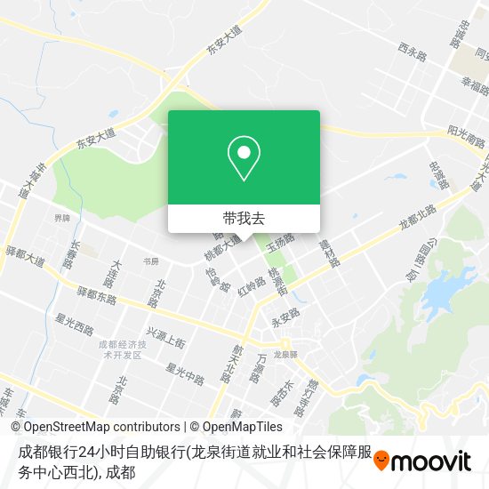 成都银行24小时自助银行(龙泉街道就业和社会保障服务中心西北)地图