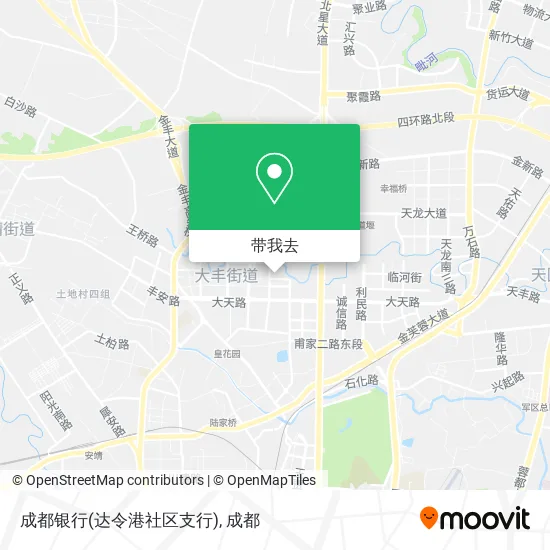 成都银行(达令港社区支行)地图