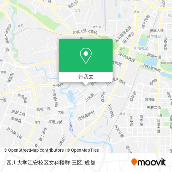 四川大学江安校区文科楼群-三区地图