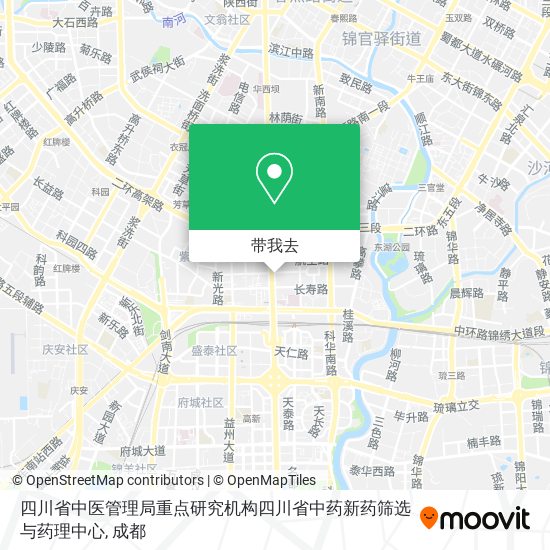 四川省中医管理局重点研究机构四川省中药新药筛选与药理中心地图