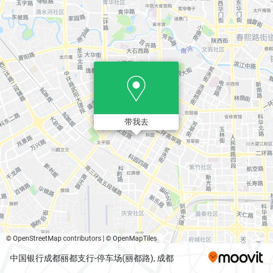 中国银行成都丽都支行-停车场(丽都路)地图