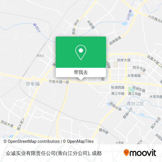 众诚实业有限责任公司(青白江分公司)地图