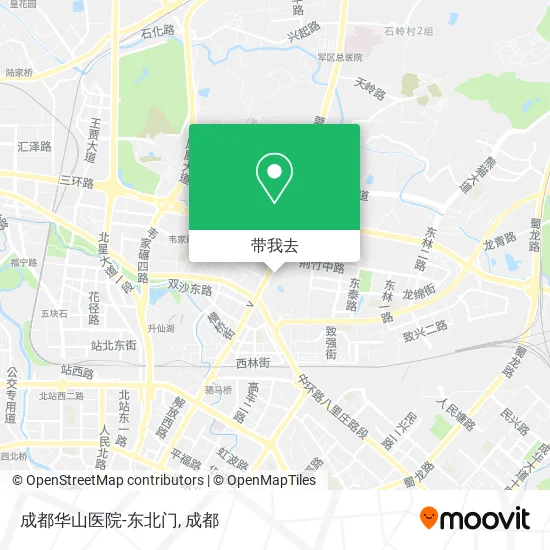 成都华山医院-东北门地图