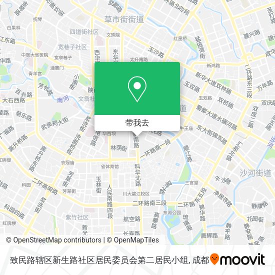 致民路辖区新生路社区居民委员会第二居民小组地图