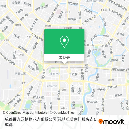 成都百卉园植物花卉租赁公司(绿植租赁南门服务点)地图