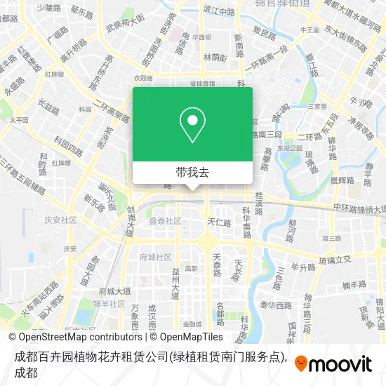 成都百卉园植物花卉租赁公司(绿植租赁南门服务点)地图