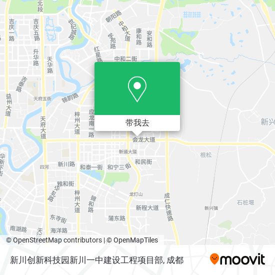 新川创新科技园新川一中建设工程项目部地图