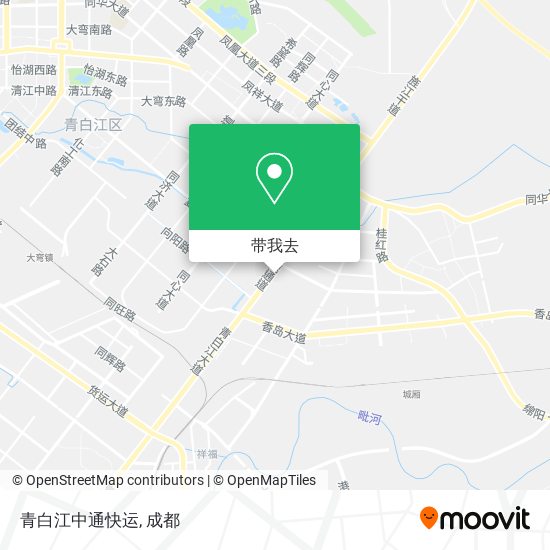 青白江中通快运地图