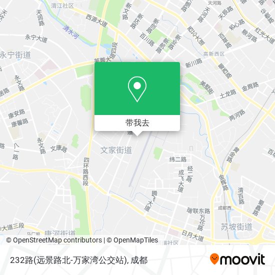 232路(远景路北-万家湾公交站)地图