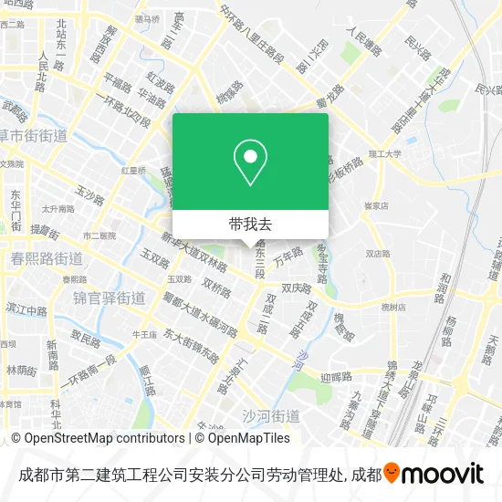 成都市第二建筑工程公司安装分公司劳动管理处地图