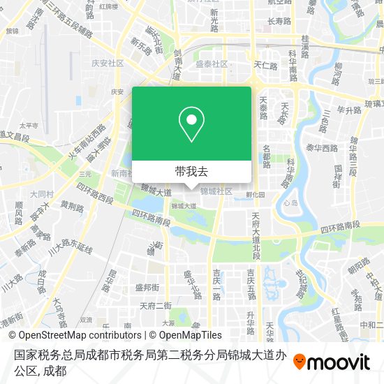 国家税务总局成都市税务局第二税务分局锦城大道办公区地图