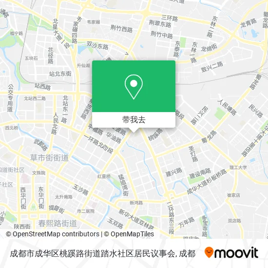 成都市成华区桃蹊路街道踏水社区居民议事会地图