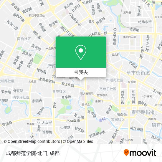 成都师范学院-北门地图