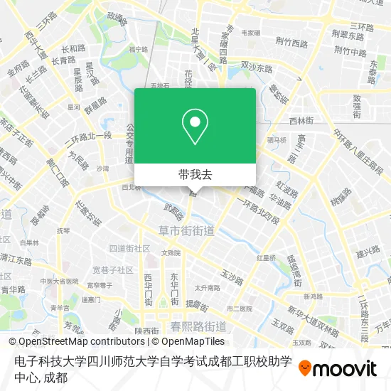 电子科技大学四川师范大学自学考试成都工职校助学中心地图