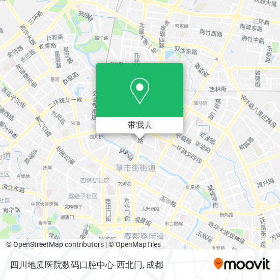 四川地质医院数码口腔中心-西北门地图