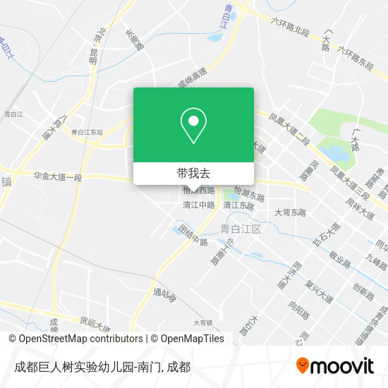 成都巨人树实验幼儿园-南门地图