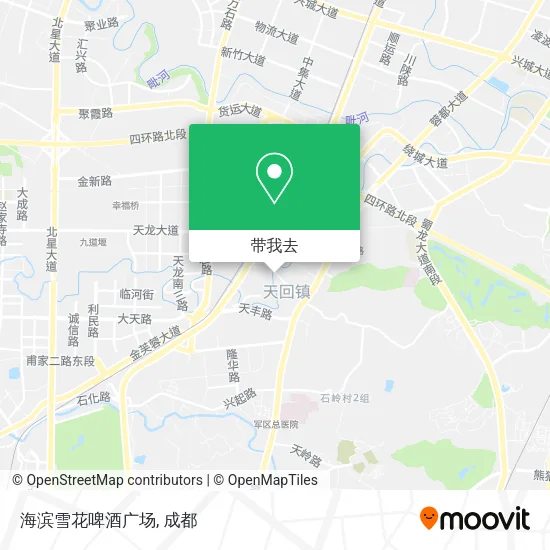 海滨雪花啤酒广场地图