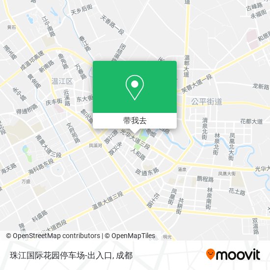 珠江国际花园停车场-出入口地图