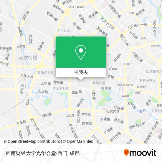 西南财经大学光华会堂-西门地图