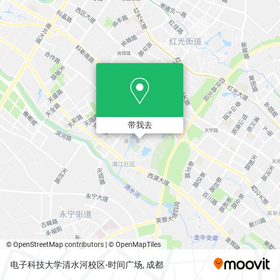 电子科技大学清水河校区-时间广场地图