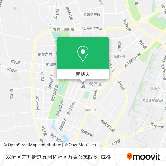 双流区东升街道五洞桥社区万象公寓院落地图