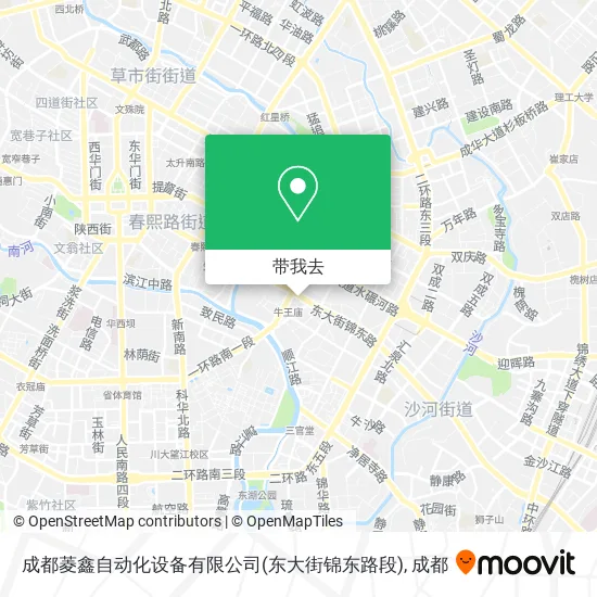 成都菱鑫自动化设备有限公司(东大街锦东路段)地图